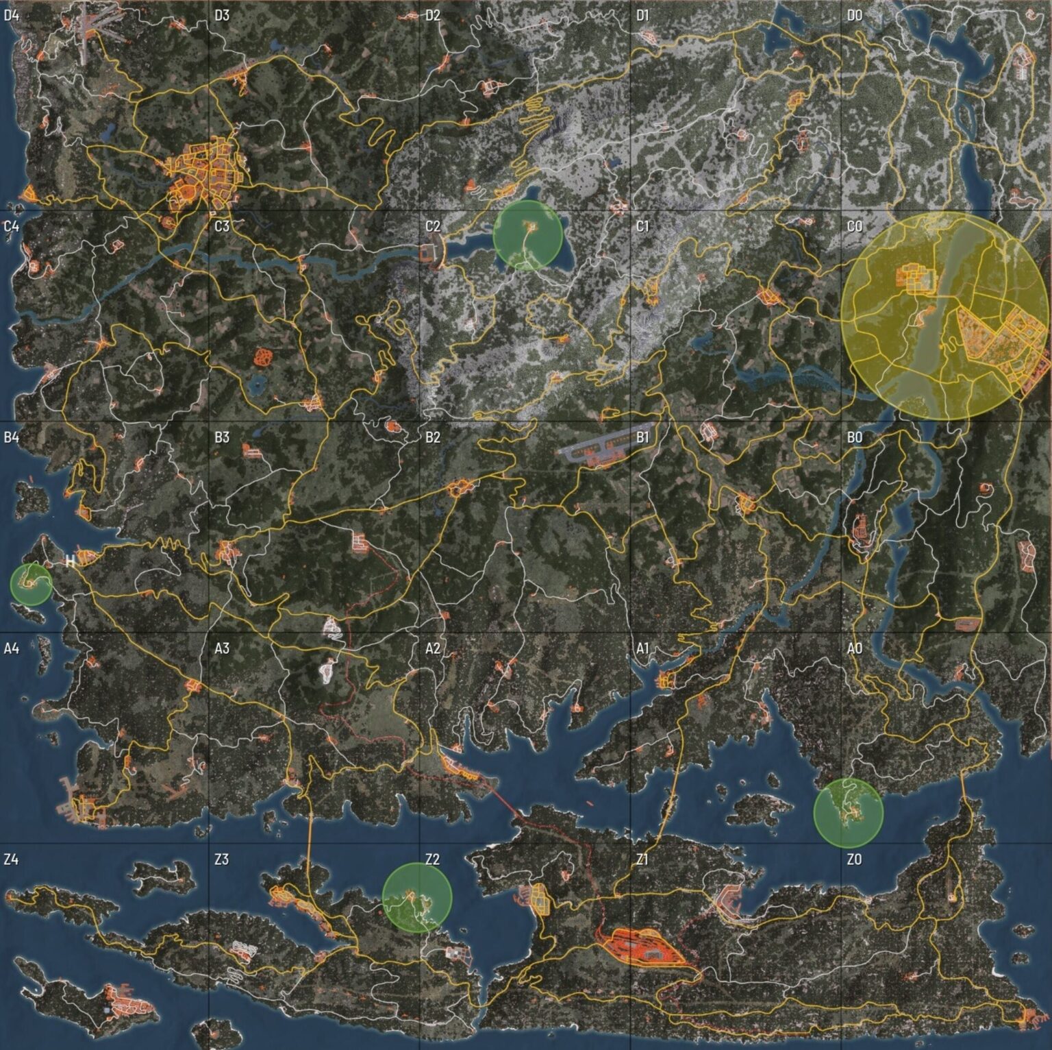 Scum Map Server - Alle Zonen, POIs, Städte, Händler, Loot-Zonen